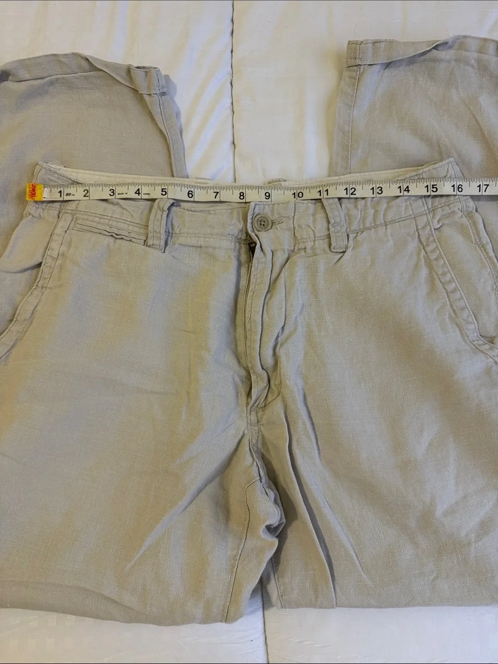 100% linen pants, Banana Republic, beige, casual, dress pants 33/32